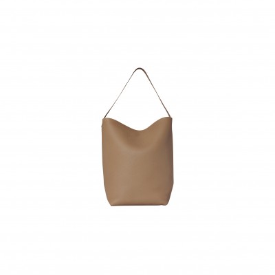 THE ROW LARGE NS PARK TOTE BAG IN LEATHER DARK TAUPE W1273L129DTPL (43*38*20cm)
