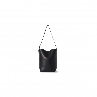 THE ROW MEDIUM NS SHOULDER BAG IN LEATHER BLACK W1588L72BLPL (33*28*15cm)