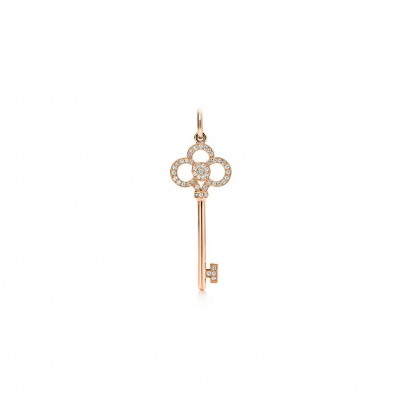 TIFFANY KEYS CROWN KEY IN ROSE GOLD WITH DIAMONDS, 1.5