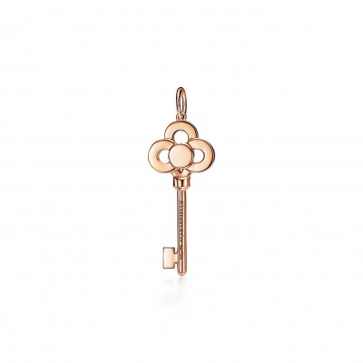 TIFFANY KEYS MINI CROWN KEY PENDANT IN 18K GOLD WITH DIAMONDS