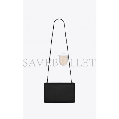 YSL KATE MEDIUM CHAIN BAG IN GRAIN DE POUDRE EMBOSSED LEATHER 364021BOW0U1000 (24*14.5*5.5cm)