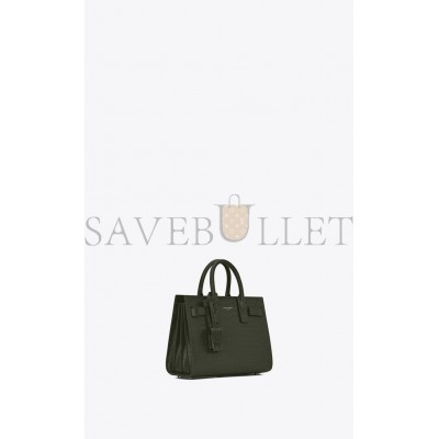 YSL SAC DE JOUR NANO IN EMBOSSED CROCODILE SHINY LEATHER 392035DND1N3045 (22*18*10.5cm)