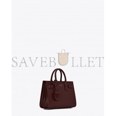 YSL SAC DE JOUR NANO IN EMBOSSED CROCODILE SHINY LEATHER 392035DND1N6475 (22*18*10.5cm)