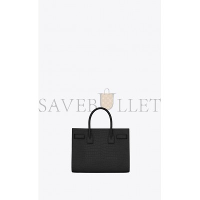YSL SAC DE JOUR BABY IN EMBOSSED CROCODILE SHINY LEATHER 421863DND1N1000 (26*20.5*12.5cm)