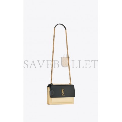 YSL SUNSET MEDIUM CHAIN BAG IN SMOOTH LEATHER 442906D42EW1089 (22*16*6.5cm)