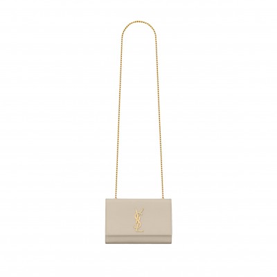 YSL KATE SMALL CHAIN BAG IN GRAIN DE POUDRE EMBOSSED LEATHER 469390BOW0J9207 (29*20*7.5cm)