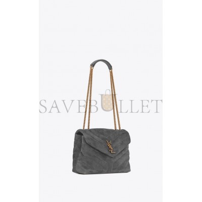 YSL LOULOU SMALL CHAIN BAG IN QUILTED SUEDE 4946991U8671112 (23*17*9cm)