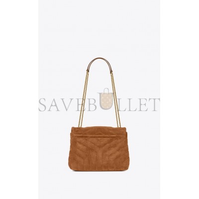 YSL LOULOU SMALL CHAIN BAG IN QUILTED SUEDE 4946991U8C77761 (23*17*9cm)