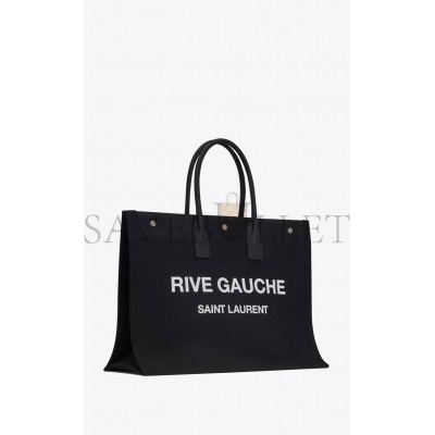 YSL RIVE GAUCHE TOTE BAG IN LINEN AND LEATHER 49929096N9E1070 (48*36*16cm)