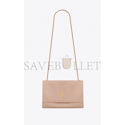 YSL KATE MEDIUM SUPPLEREVERSIBLE CHAIN BAG IN SHINY LEATHER AND SUEDE 5538040UD7W2738 (28.5*20*6cm)