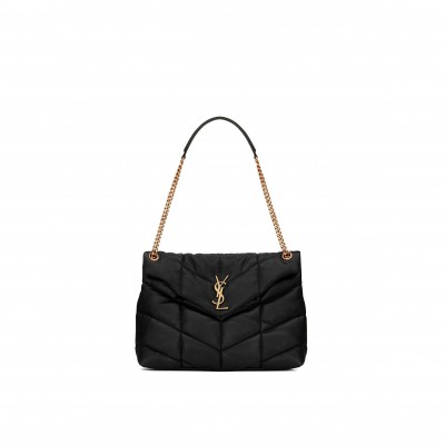 YSL PUFFER MEDIUM CHAIN BAG IN QUILTED LAMBSKIN 5774751EL071000 (35*23*13.5cm)
