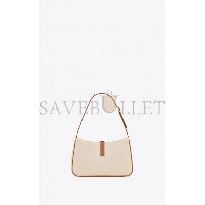 YSL LE 5 A 7 IN CANVAS AND LEATHER 657228FAAVH9093 (23*16*6.5cm)