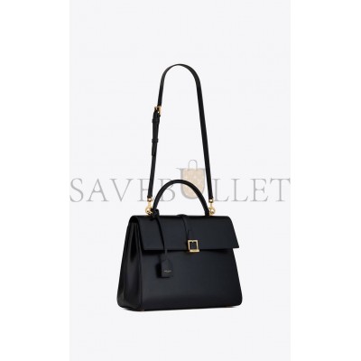 YSL LE FERMOIR TOP HANDLE BAG IN SHINY LEATHER 6749882ZA0W1000 (30*22*12cm)