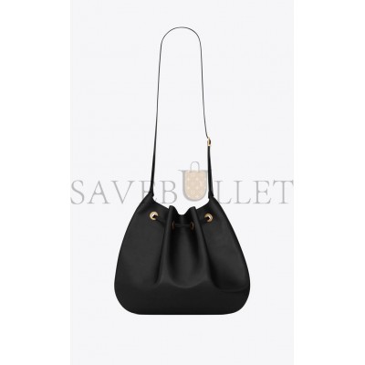 YSL PARIS VII LARGE FLAT HOBO BAG IN SMOOTH LEATHER 697941AAAMD1000 (44*33*2cm)