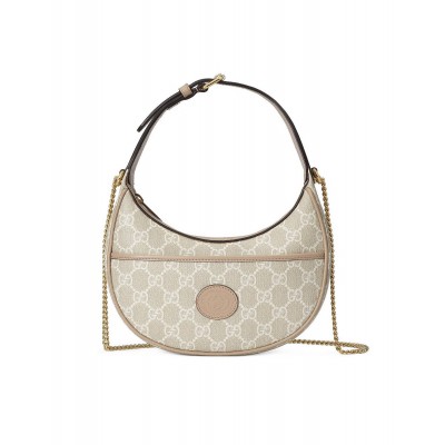 GUCCI GG HALF-MOON-SHAPED MINI BAG  726843 (22*12.5*5cm)