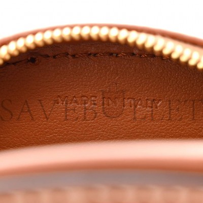 CELINE SMOOTH CALFSKIN CUIR TRIOMPHE OVAL CROSSBODY PURSE TAN (16*12*4cm)