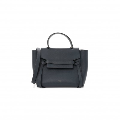 CELINE BABY GRAINED CALFSKIN MICRO BELT BAG NAVY BLUE (23*21*13cm)