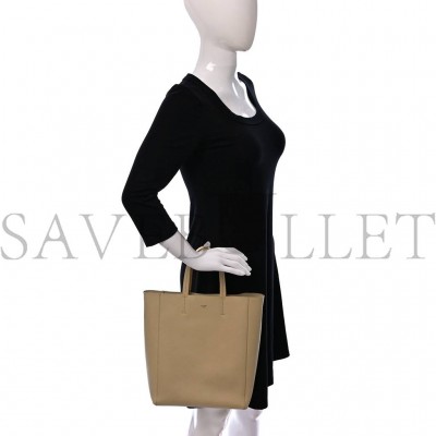 CELINE GRAINED CALFSKIN SMALL VERTICAL CABAS SAND (29*23*10cm)