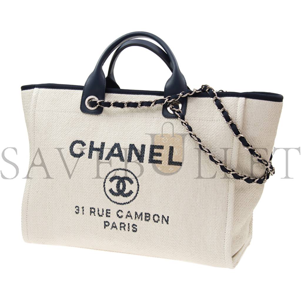CHANEL DEAUVILLE LARGE TOTE GOLD HARDWARE A66941 (30*50*22cm) CHANEL DEAUVILLE LARGE TOTE GOLD HARDWARE A66941 (30*50*22cm)