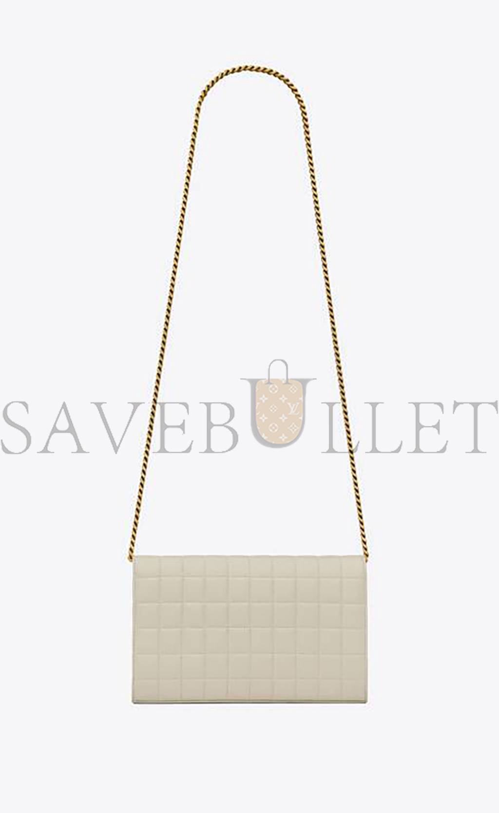 YSL CASSANDRE MATELASSÉ CARRÉ CHAIN WALLET IN LAMBSKIN 743346AABVP9207 (23*14*3cm)