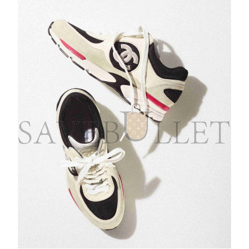 CHANEL SNEAKERS CALFSKIN, MESH & SUEDE CALFSKIN IVORY, BLACK & BEIGE G39066 Y55828 K4292 CHANEL SNEAKERS CALFSKIN, MESH & SUEDE CALFSKIN IVORY, BLACK & BEIGE G39066 Y55828 K4292