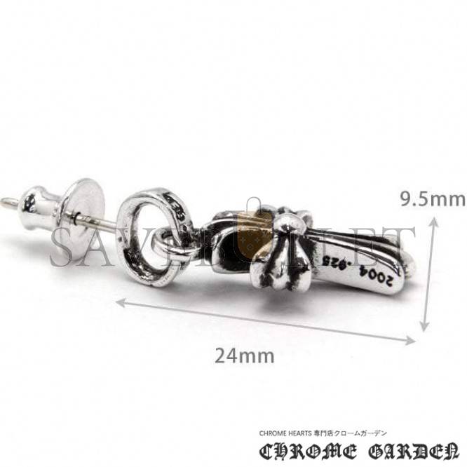 CHROME HEARTS CROSS BABYFAT DROP EARRINGS CHROME HEARTS CROSS BABYFAT DROP EARRINGS