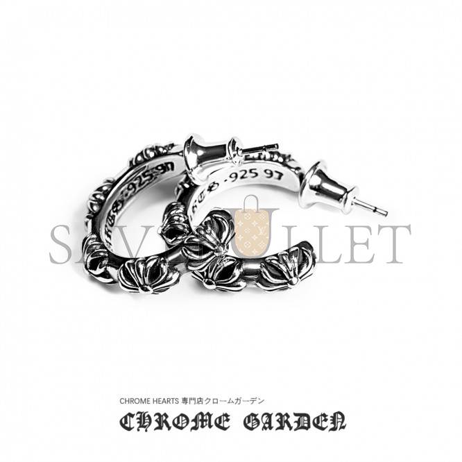 CHROME HEARTS CROSS HOOP EARRING CHROME HEARTS CROSS HOOP EARRING