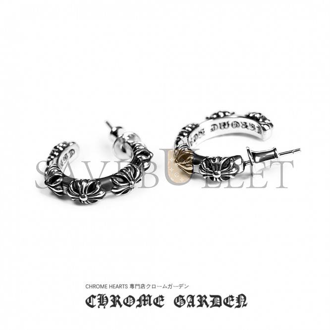 CHROME HEARTS CROSS HOOP EARRING CHROME HEARTS CROSS HOOP EARRING