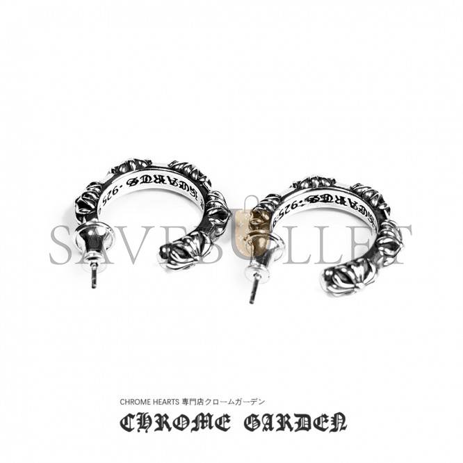 CHROME HEARTS CROSS HOOP EARRING CHROME HEARTS CROSS HOOP EARRING
