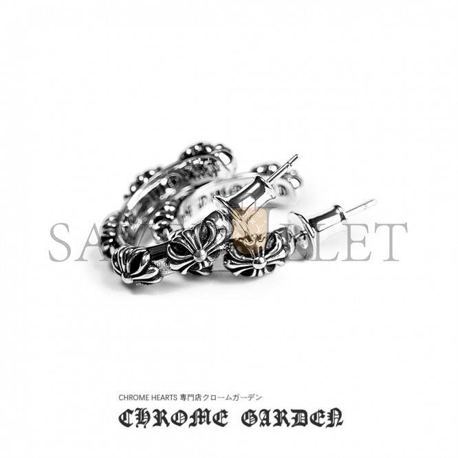 CHROME HEARTS CROSS HOOP EARRING CHROME HEARTS CROSS HOOP EARRING