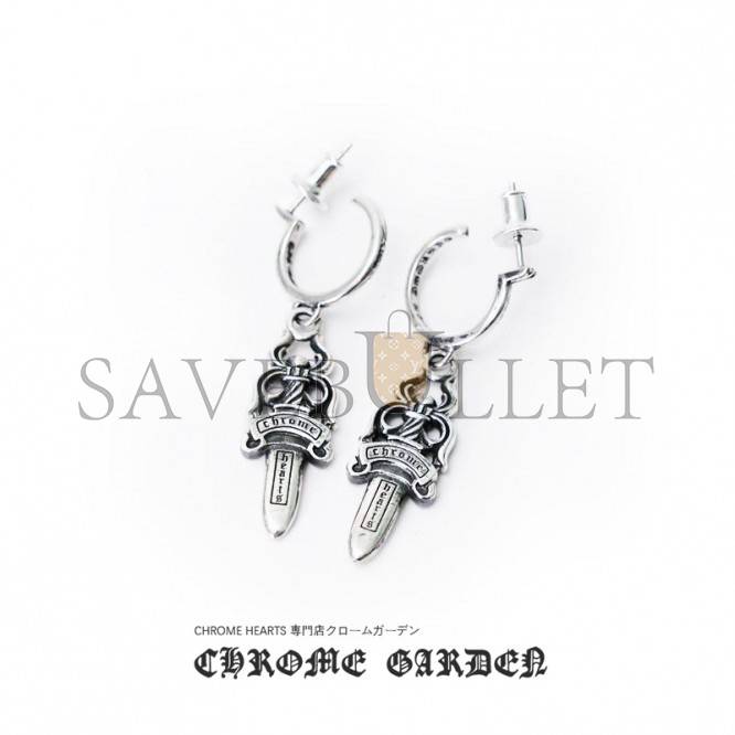 CHROME HEARTS DAGGER HOOP EARRINGS CHROME HEARTS DAGGER HOOP EARRINGS