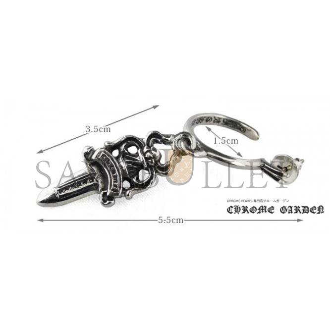 CHROME HEARTS DAGGER HOOP EARRINGS CHROME HEARTS DAGGER HOOP EARRINGS
