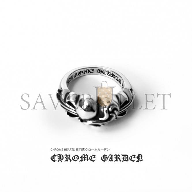 CHROME HEARTS FLORAL CROSS HEART RING CHROME HEARTS FLORAL CROSS HEART RING