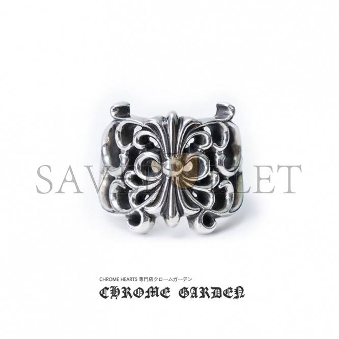 CHROME HEARTS BUTTERFLY FLORAL CROSS RING CHROME HEARTS BUTTERFLY FLORAL CROSS RING