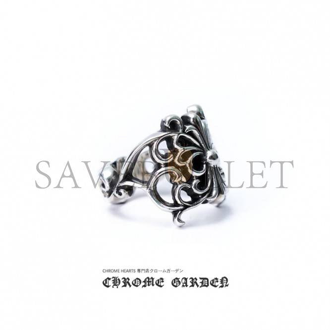 CHROME HEARTS BUTTERFLY FLORAL CROSS RING CHROME HEARTS BUTTERFLY FLORAL CROSS RING