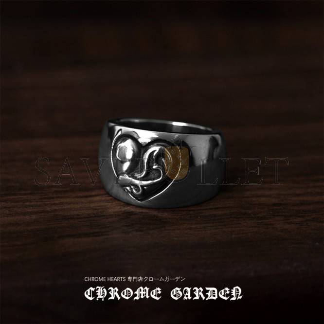 CHROME HEARTS HEART BAND RING CHROME HEARTS HEART BAND RING