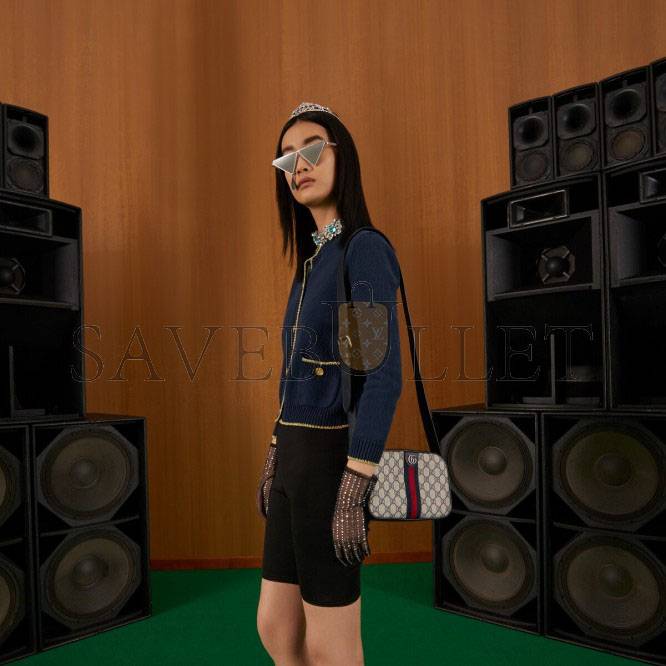 GUCCI OPHIDIA GG SHOULDER BAG 681064 (21*14*7cm) GUCCI OPHIDIA GG SHOULDER BAG 681064 (21*14*7cm)