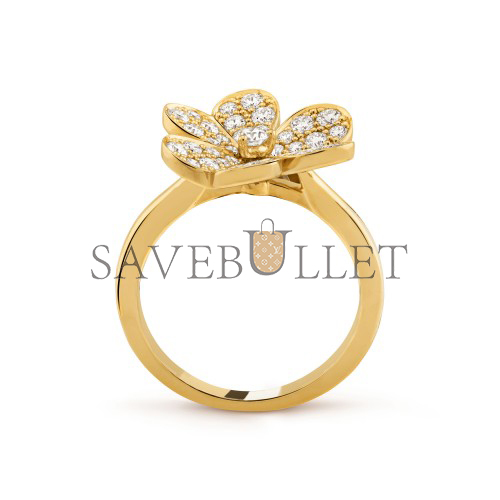 VAN CLEEF ARPELS FRIVOLE RING, 1 FLOWER, SMALL MODEL - YELLOW GOLD, DIAMOND VCARP2V000 VAN CLEEF ARPELS FRIVOLE RING, 1 FLOWER, SMALL MODEL - YELLOW GOLD, DIAMOND VCARP2V000