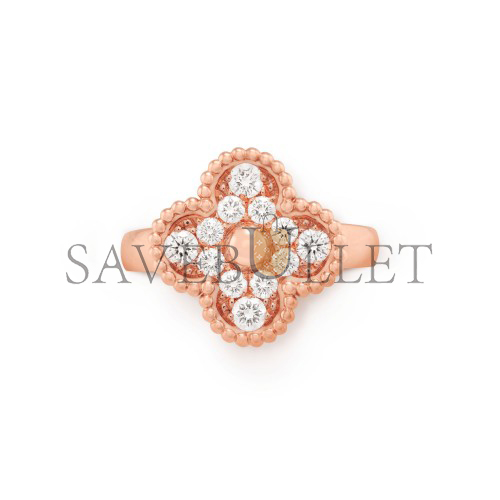 VAN CLEEF ARPELS VINTAGE ALHAMBRA RING - ROSE GOLD, DIAMOND VCARP2R400 VAN CLEEF ARPELS VINTAGE ALHAMBRA RING - ROSE GOLD, DIAMOND VCARP2R400