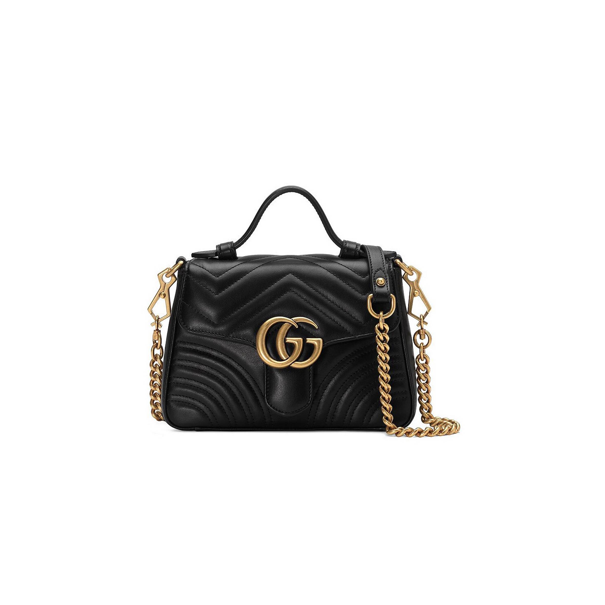 GUCCI GG MARMONT MINI TOP HANDLE BAG (21*15.5*8cm) GUCCI GG MARMONT MINI TOP HANDLE BAG (21*15.5*8cm)