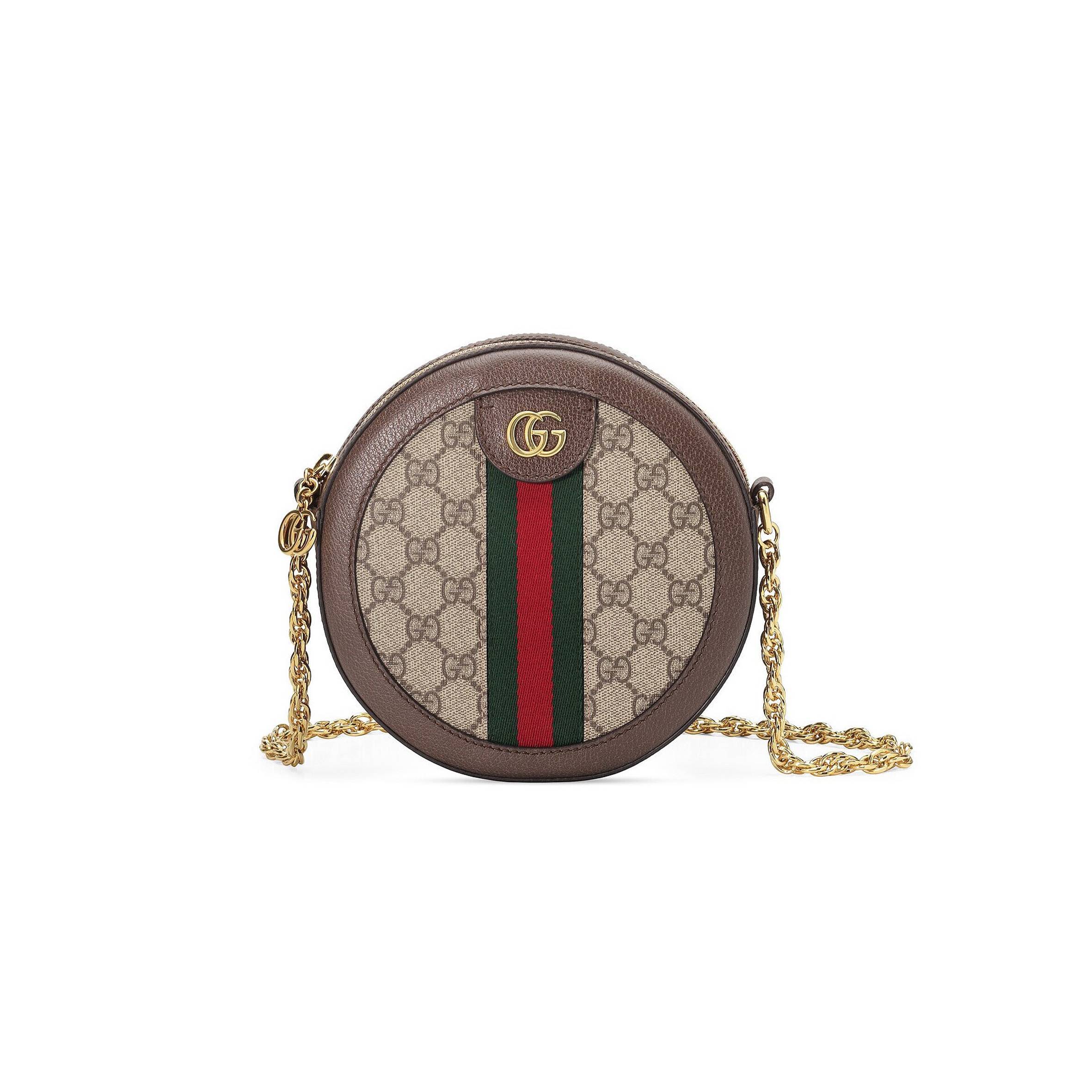 GUCCI OPHIDIA MINI GG ROUND SHOULDER BAG 550618 (18*18*4.5cm) GUCCI OPHIDIA MINI GG ROUND SHOULDER BAG 550618 (18*18*4.5cm)