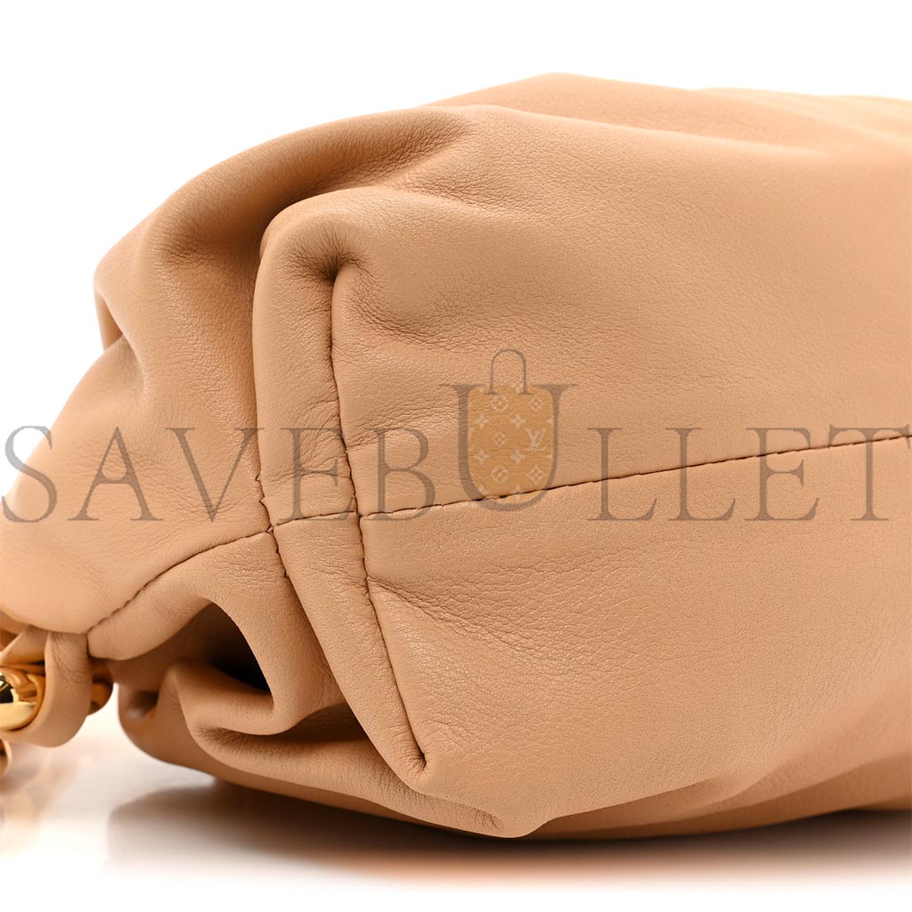 BOTTEGA VENETA CALFSKIN TEEN CHAIN POUCH ALMOND (25*13*10cm) BOTTEGA VENETA CALFSKIN TEEN CHAIN POUCH ALMOND (25*13*10cm)