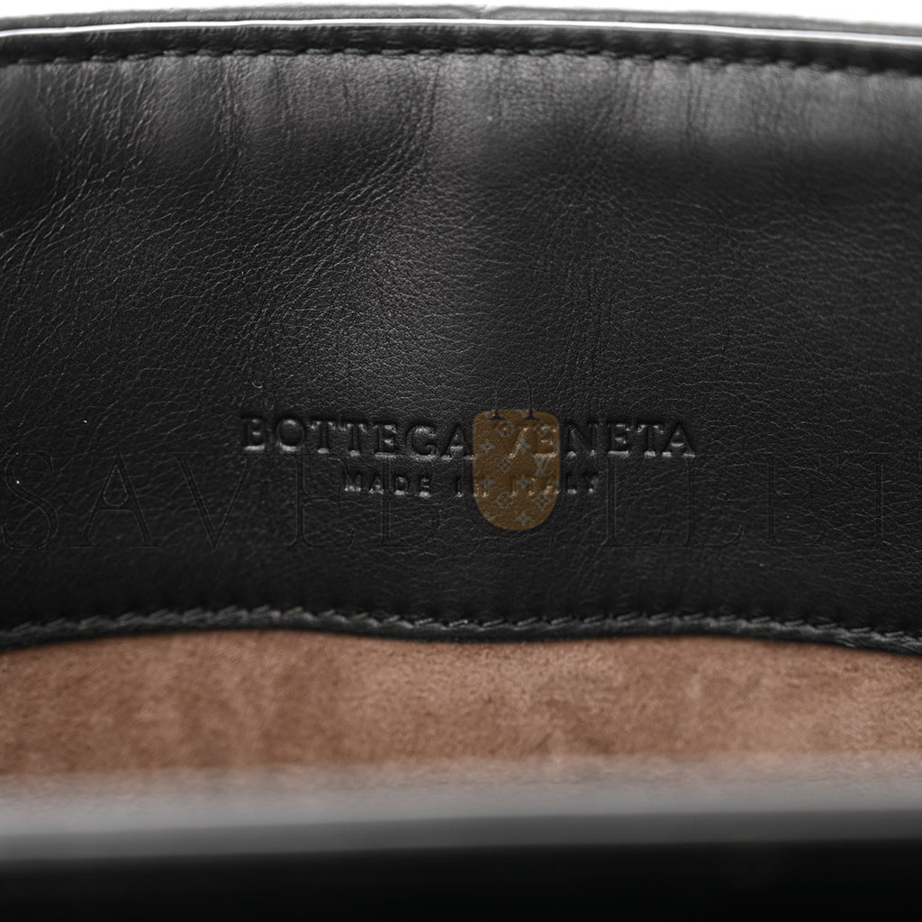 BOTTEGA VENETA NAPPA INTRECCIATO BABY OLIMPIA SHOULDER BAG BLACK (23*17*8cm) BOTTEGA VENETA NAPPA INTRECCIATO BABY OLIMPIA SHOULDER BAG BLACK (23*17*8cm)