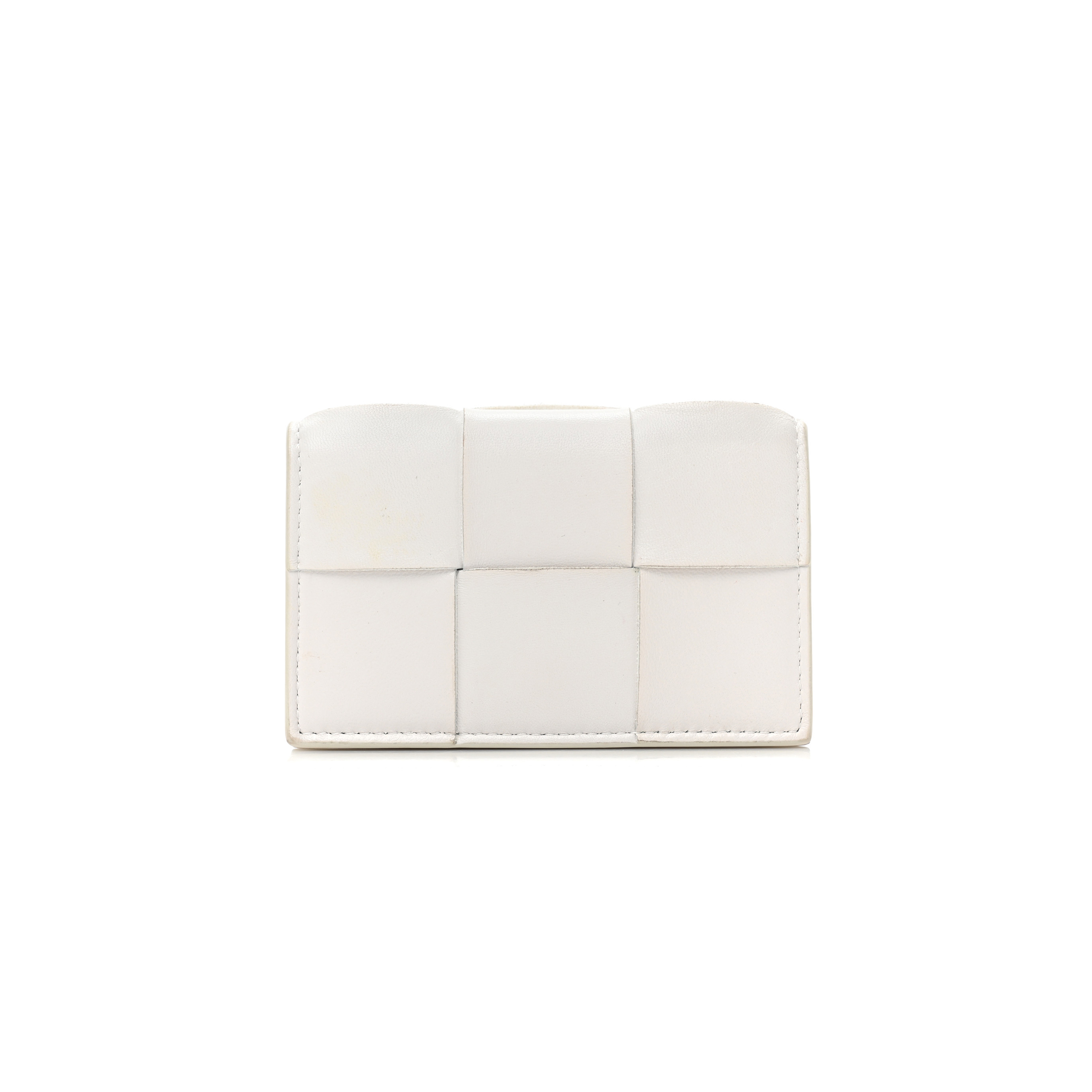BOTTEGA VENETA NAPPA MAXI INTRECCIATO CARD HOLDER WALLET WHITE (12*8*3cm) BOTTEGA VENETA NAPPA MAXI INTRECCIATO CARD HOLDER WALLET WHITE (12*8*3cm)