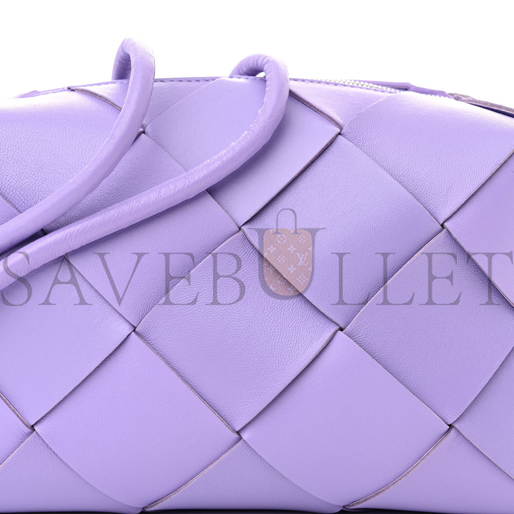 BOTTEGA VENETA LAMBSKIN MAXI INTRECCIATO SMALL CASSETTE CAMERA BAG WISTERIA (22*17*7cm) BOTTEGA VENETA LAMBSKIN MAXI INTRECCIATO SMALL CASSETTE CAMERA BAG WISTERIA (22*17*7cm)