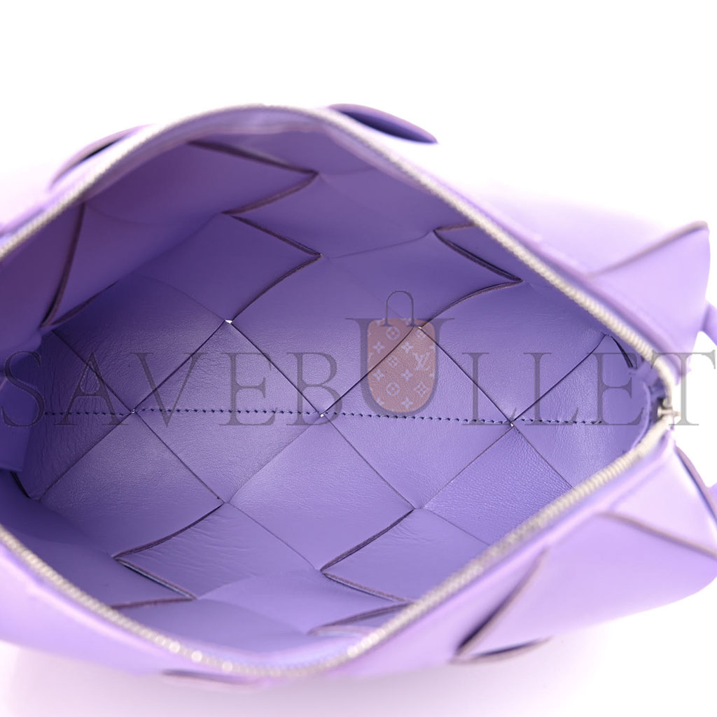 BOTTEGA VENETA LAMBSKIN MAXI INTRECCIATO SMALL CASSETTE CAMERA BAG WISTERIA (22*17*7cm) BOTTEGA VENETA LAMBSKIN MAXI INTRECCIATO SMALL CASSETTE CAMERA BAG WISTERIA (22*17*7cm)