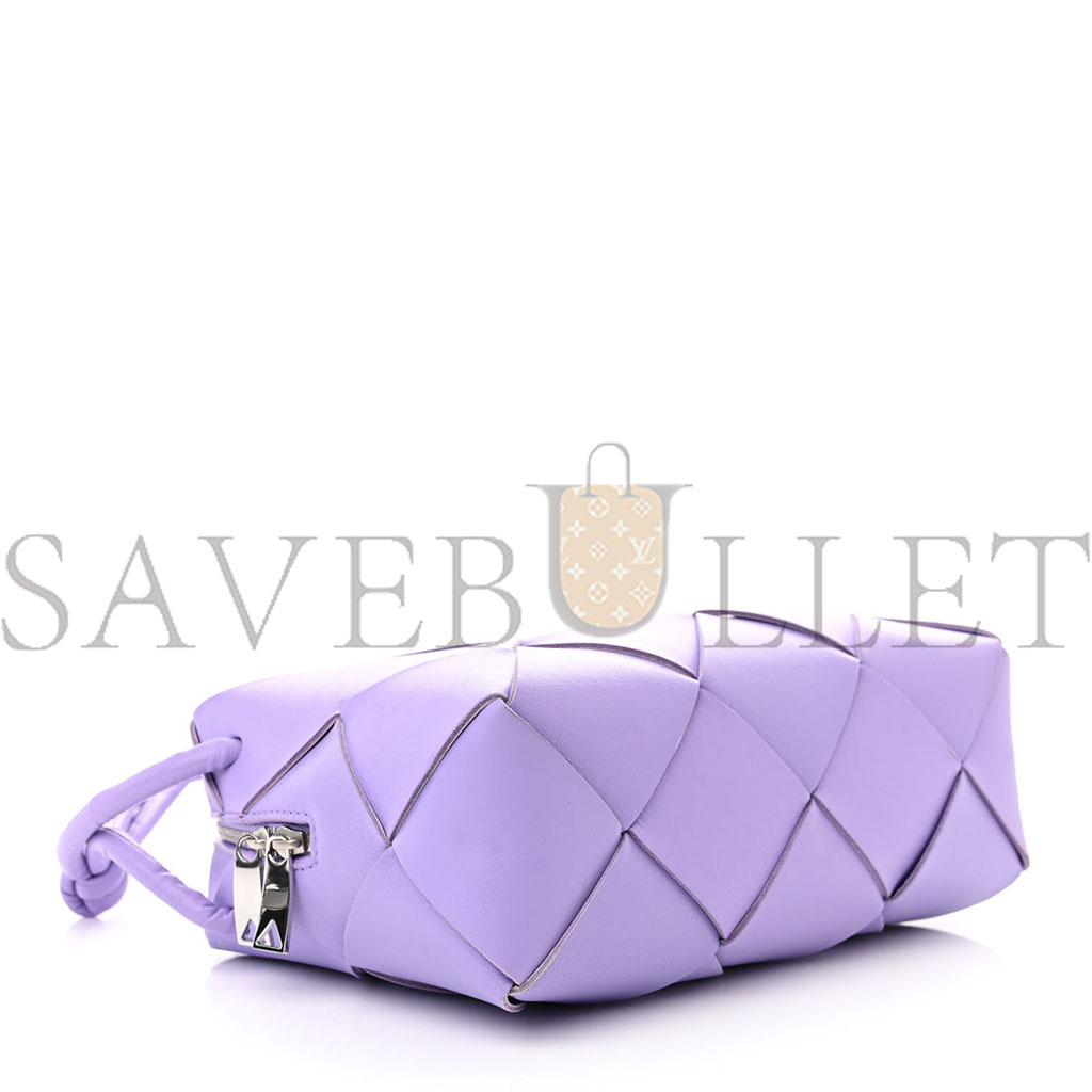 BOTTEGA VENETA LAMBSKIN MAXI INTRECCIATO SMALL CASSETTE CAMERA BAG WISTERIA (22*17*7cm) BOTTEGA VENETA LAMBSKIN MAXI INTRECCIATO SMALL CASSETTE CAMERA BAG WISTERIA (22*17*7cm)