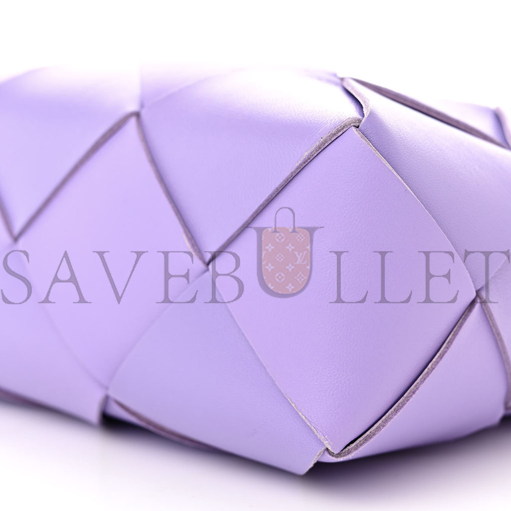 BOTTEGA VENETA LAMBSKIN MAXI INTRECCIATO SMALL CASSETTE CAMERA BAG WISTERIA (22*17*7cm) BOTTEGA VENETA LAMBSKIN MAXI INTRECCIATO SMALL CASSETTE CAMERA BAG WISTERIA (22*17*7cm)
