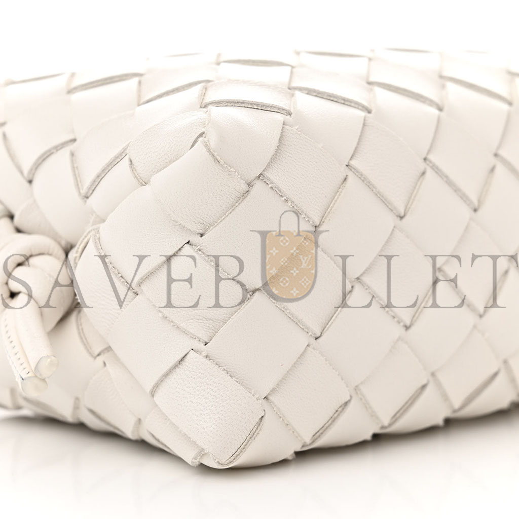 BOTTEGA VENETA NAPPA INTRECCIATO MINI LOOP CAMERA BAG WHITE (18*11*6cm) BOTTEGA VENETA NAPPA INTRECCIATO MINI LOOP CAMERA BAG WHITE (18*11*6cm)