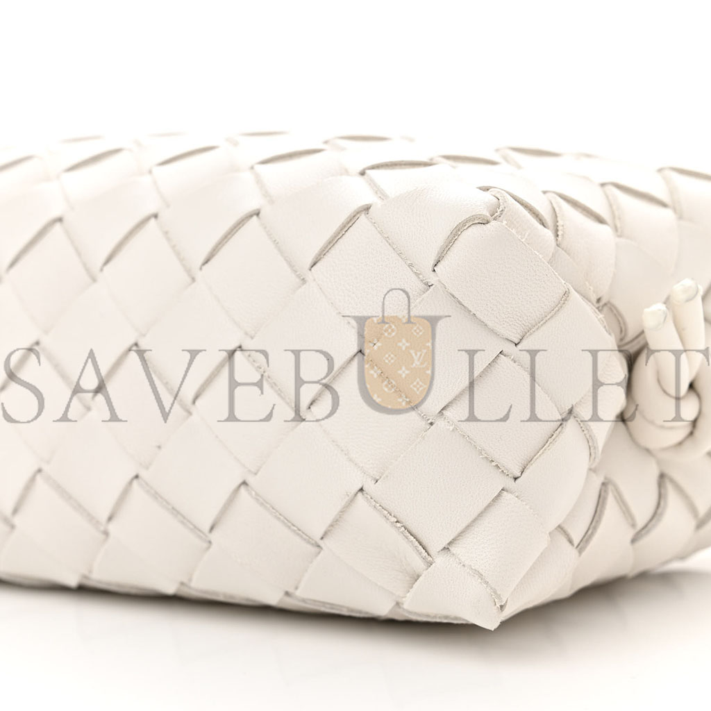 BOTTEGA VENETA NAPPA INTRECCIATO MINI LOOP CAMERA BAG WHITE (18*11*6cm) BOTTEGA VENETA NAPPA INTRECCIATO MINI LOOP CAMERA BAG WHITE (18*11*6cm)